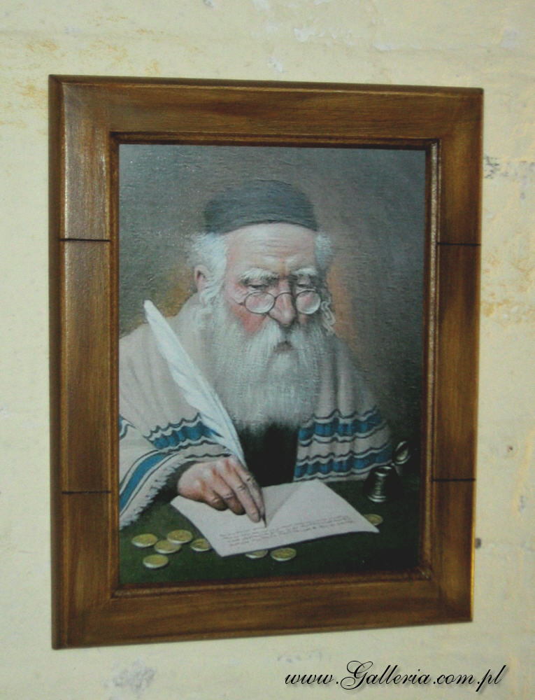  Obraz Żyda z Izraela liczącego pieniądze przy inwenturze 