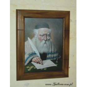 Obraz Żyda z Izraela liczącego pieniądze przy inwenturze 
