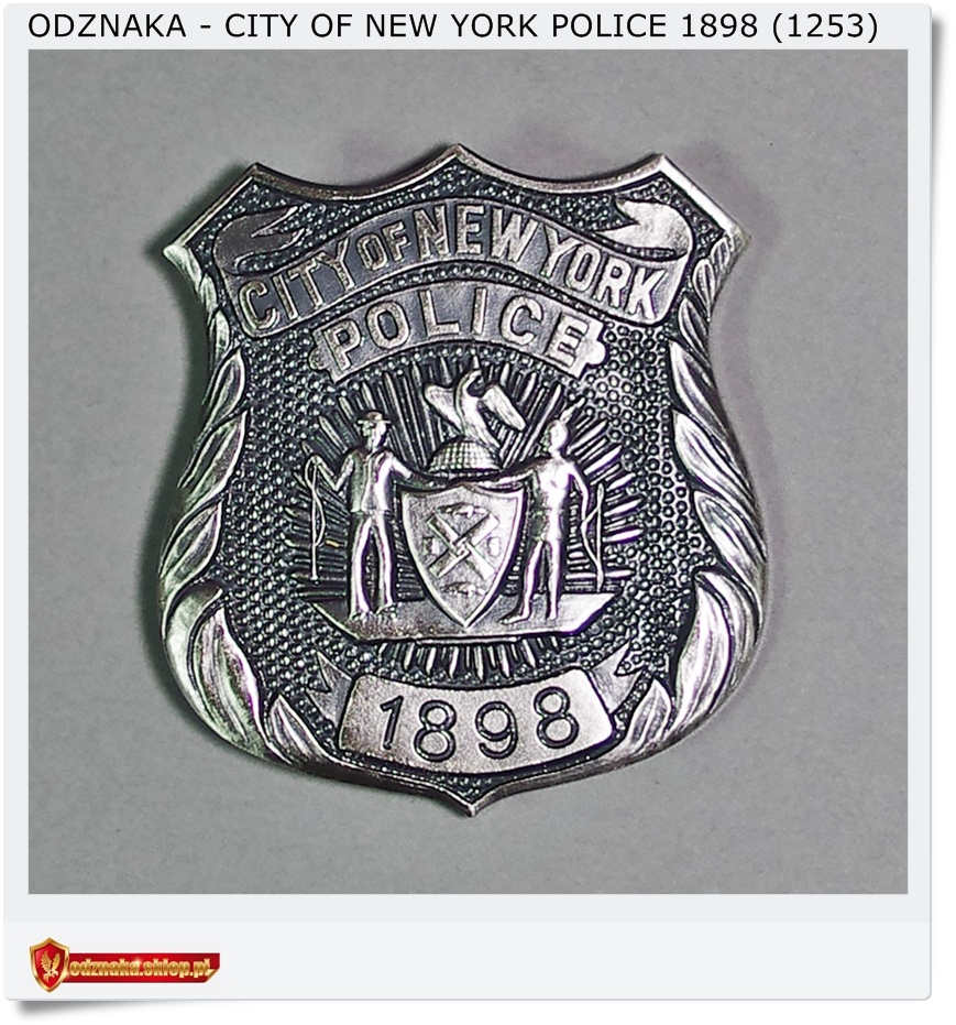  Odznaka City of New York POLICE 1898 (1253)