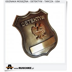 Złota odznaka DETEKTYWA tarcza USA jak z amerykańskiego filmu