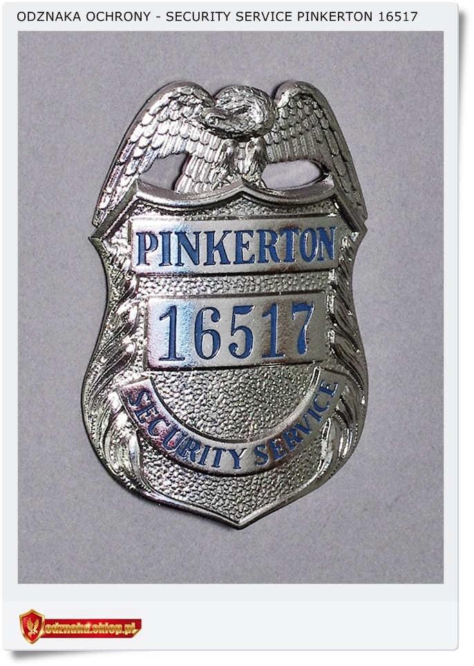  Odznaka oficera Security Service PINKERTON 16517