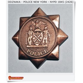 Odznaka POLICE New York NYPD wzór 1845 (2426)