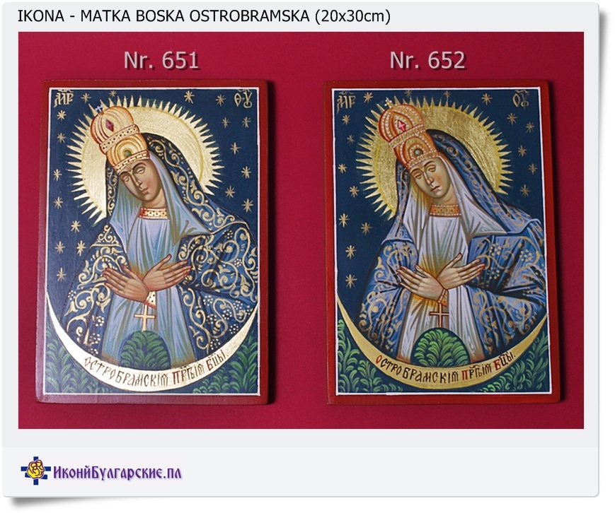  Ostrobramska Ikona Matki Bożej 20X30 cm nr 651