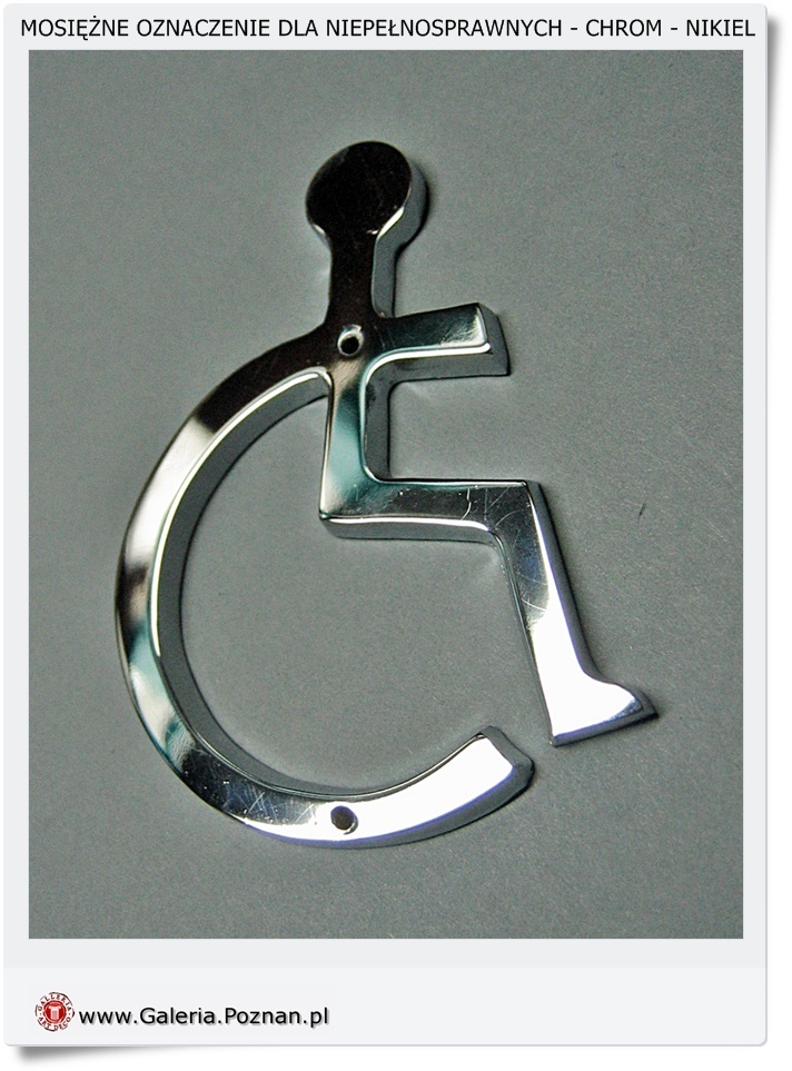  Oznaczenie niepełnosprawny do toalety Mosiądz nikiel - Chrom