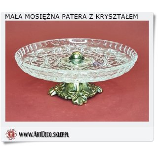 Talerzyk kryształowy na cokole