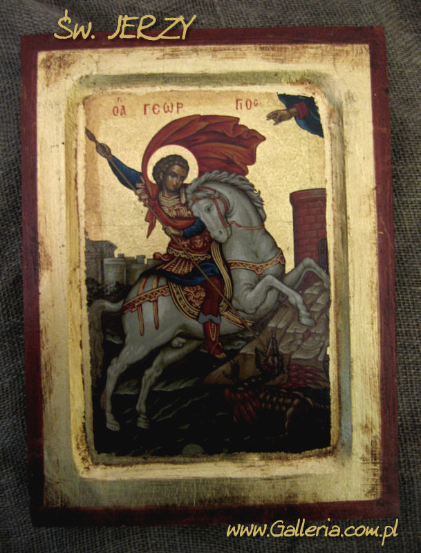 Ikona Grecka Św. JERZY na koniu (OS)