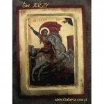 Św. JERZY na koniu ikona na desce (2S)