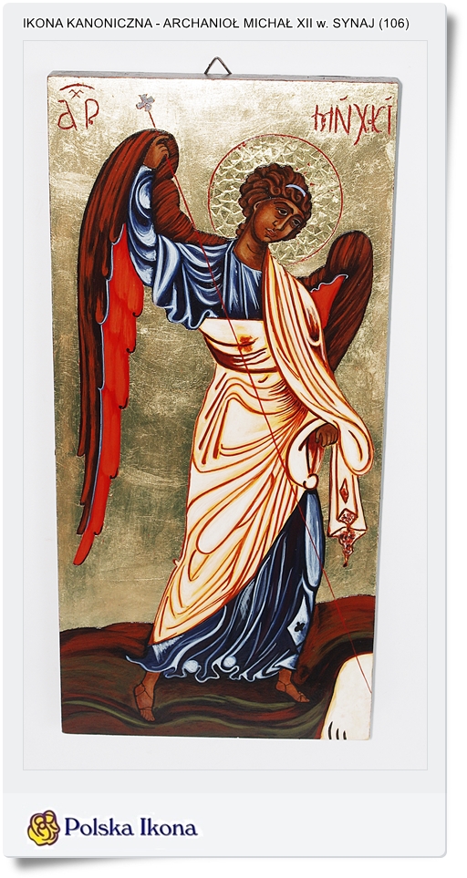  Piękna Ikona Archanioł Michał z Synaj Kopia XII w. (106)