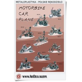 Policjant na motorze - Figurka z metaloplastyki polski producent