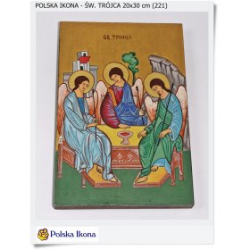 Polska ikona malowana Św. Trójca 20x30 cm (221)