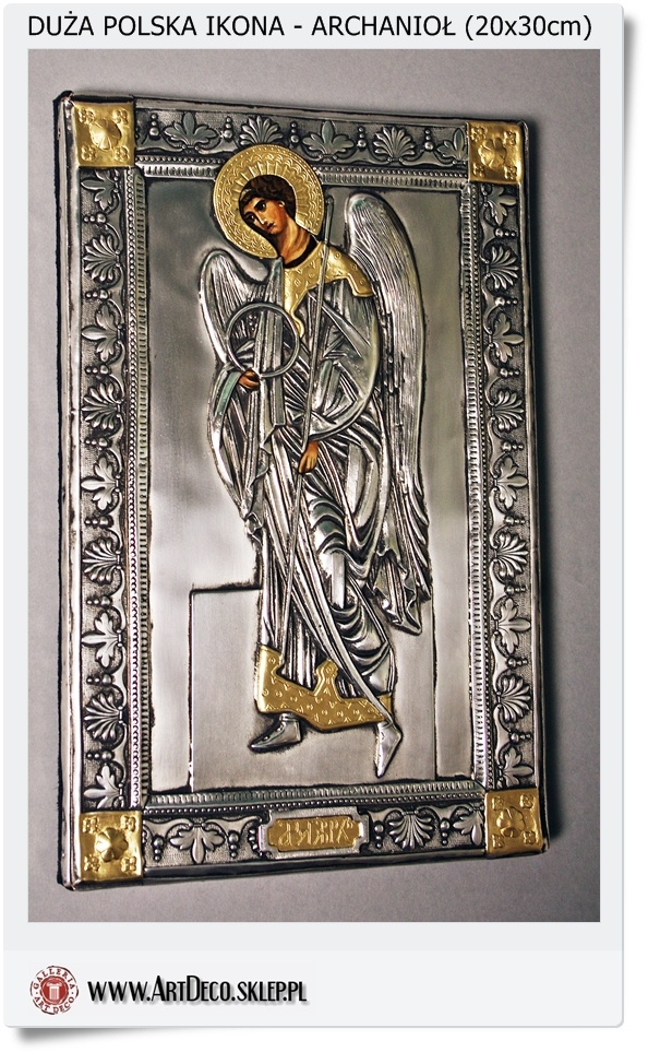  Polska ikona na Komunię świętą - Archanioł Gabriel 
