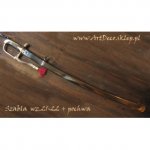 Polska szabla ułańska wz. 21 - 22. + pochwa metalowa pochromowana 