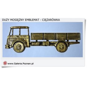 Prezent dla kierowcy model dużej ciężarówki Mosiężny emblemat