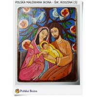 Prezent na Chrzest Św. Ikona malowana Matka Boska Miłująca (1)