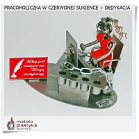 Pracoholiczka figurka z metalu 