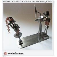 Metaloplastyka figurka dla fotografa 