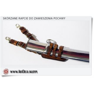 Skórzane ŻABKI - RAPCIE do zawieszenia pochwy przy pasie 