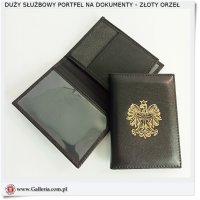 Służbowy skórzany portfel Złoty orzeł