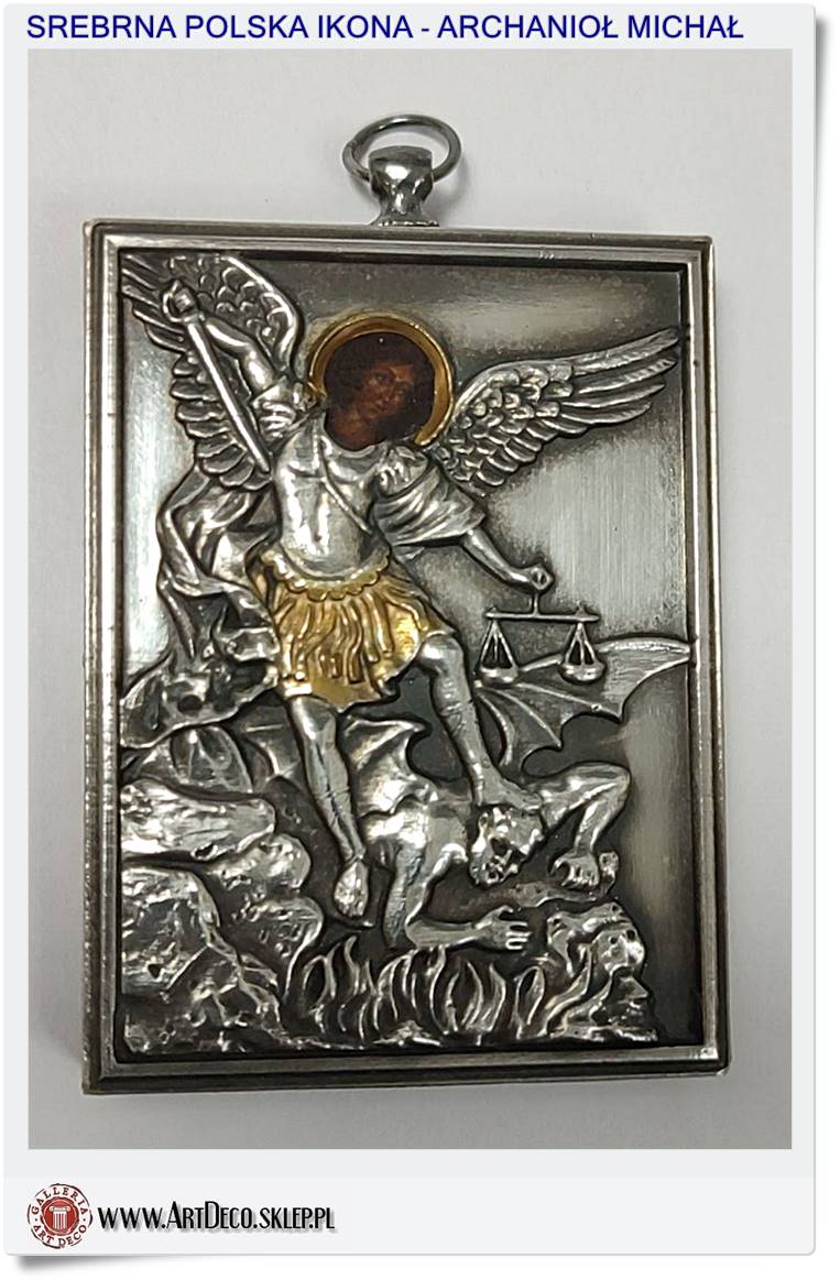  Archanioł Michał ikona w koszulce ze srebra 