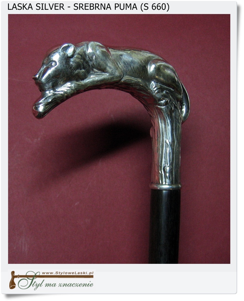  Srebrna laska z hebanem Puma - Pantera pr.925 (S 660)