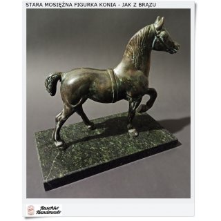 Stara mosieżna statuetka Konia dla kolekcjonera