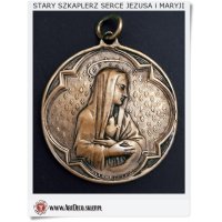 Stary medalik Serce Maryji