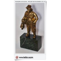 Statuetka mosiężna Myśliwy na polowaniu Handmade