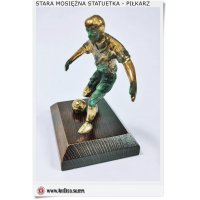 Lata 90 piłkarz statuetka z mosiądzu