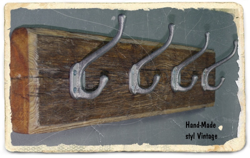  Stylowy duży wieszak Handmade - Manufaktura vintage