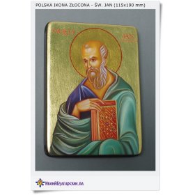 Św. Jan Ewangelista Ikona złocona Polska (061)