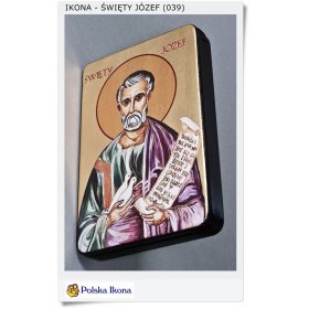 Św. Józef Ikona Polska złocona (039)
