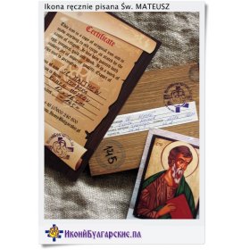 Św. Mateusz apostoł ikona ręcznie pisana na prezent