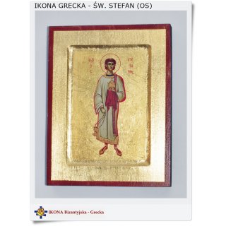 Św. Stefan Patron murarzy Ikona Grecka - bizantyjska (OS)