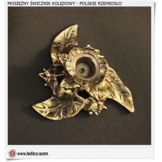 Świecznik kolędowy - Artykuł mosiężny Rękodzieło