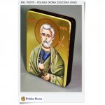 Święty PIOTR na prezent Polska ikona złocona (040)