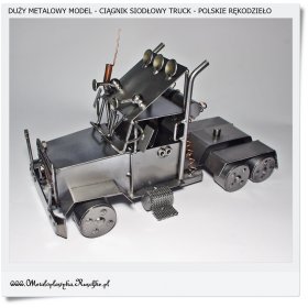 Metalowy model Ciężarówki - Skarbonka Reklama firmy transportowej