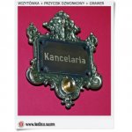 Wizytówka mosiężna - Kancelaria + Przycisk dzwonkowy 