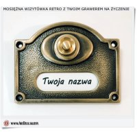 Wizytówka retro z grawerem