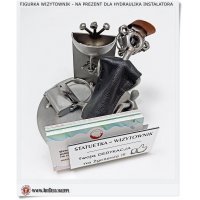 Metalowa figurka dla kolegi hydraulika