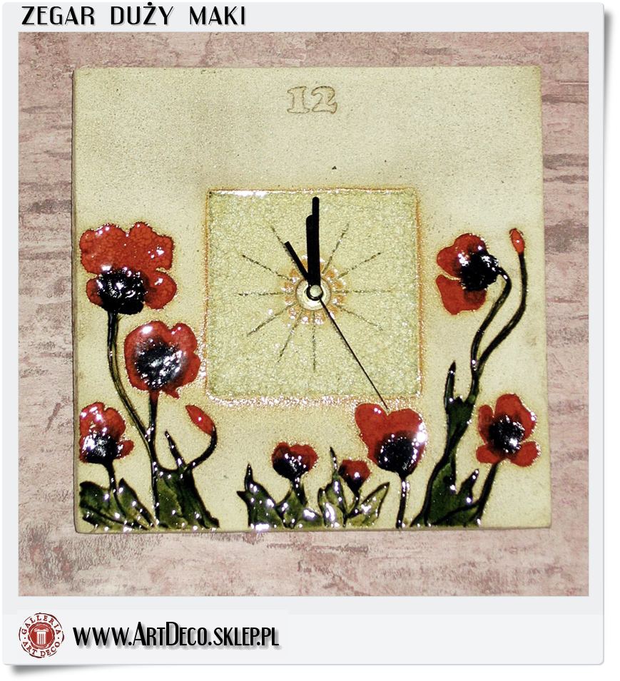  Zegar dekoracyjny - Ceramiczny hand made z Polski