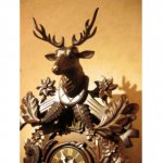 Zegar dla leśniczego KUKUŁKA z jeleniem kolor orzech 24000