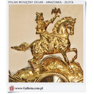 Zegar mosiężny amazonka 