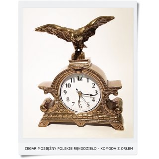 Zegar kominkowy mosiężny