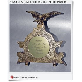 Na prezent mosiężny Zegar z grawerem