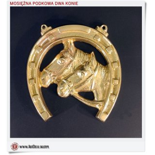 Ozdobna podkowa z 2 koniami