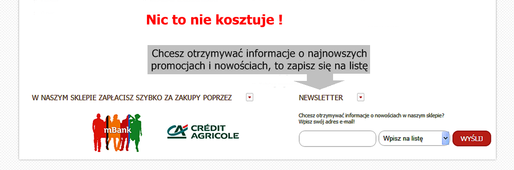 Zapisz się na listę o nowościach i promocjach w sklepie artdeco