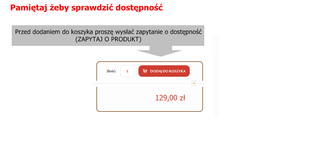 Przed zakupem zapytaj o dostępność prezentu upominku